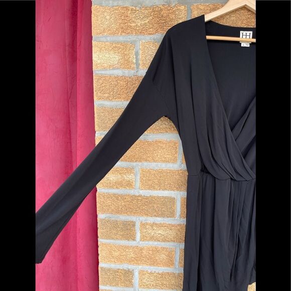 Haute hippie  black wrap dress medium - Picture 5 of 9